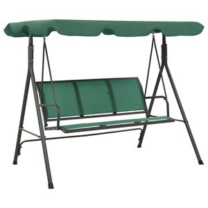 vidaXL Balancelle de jardin vert 170 cm textilène et acier