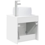 vidaXL Vanité de lavabo mural Blanc 49 5 x 44 5 x 66 cm