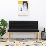 vidaXL Banc 140 cm Noir Velours