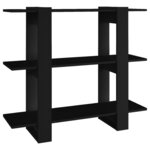 vidaXL Bibliothèque/Séparateur de pièce Noir 100x30x123 5 cm