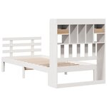 vidaXL Lit bibliothèque sans matelas blanc 90x200cm bois de pin massif