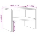 vidaXL Tables de chevet 2 Pièces Chêne fumé 40x30x30 cm Bois d'ingénierie