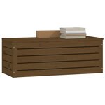 vidaXL Boîte de rangement Marron miel 89x36 5x33 cm Bois massif pin