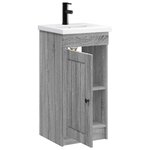 vidaXL Meuble de salle de bain avec évier Sonoma gris