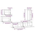 vidaXL Meubles TV 5 Pièces Bois massif de pin