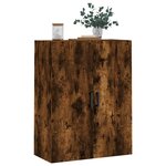 vidaXL Armoire murale chêne fumé 69 5x34x90 cm
