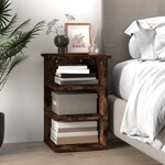 vidaXL Armoire latérale Chêne fumé 35x35x55 cm Bois d'ingénierie