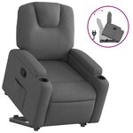 vidaXL Fauteuil inclinable Gris foncé Tissu
