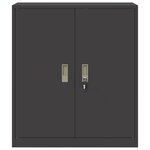 vidaXL Armoire de rangement Noir 80 x 40 x 90 cm Acier