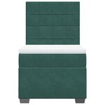 vidaXL Sommier à lattes de lit et matelas Vert foncé 80x200 cm Velours