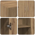 vidaXL Meuble de Bureau - Chêne Artisan - 60 x 32 x 77 5 cm - Bois d'ingénierie