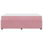 vidaXL Cadre de lit avec matelas Rose 120 x 190 cm tissu