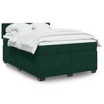 vidaXL Sommier à lattes de lit et matelas Vert foncé 160x200cm Velours