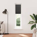 vidaXL Store plissé noir 50x200 cm largeur du tissu 49 4 cm polyester