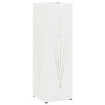 vidaXL Porte-parapluie Blanc 15 5 x 15 5 x 49 cm Métal