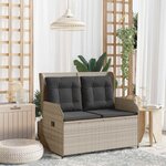 vidaXL Banc de jardin Gris clair polyrotin