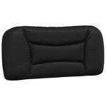 vidaXL Lit avec matelas noir 90x200 cm similicuir