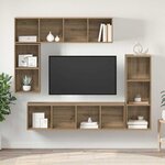 vidaXL Ensemble meuble TV 4 Pièces Chêne artisanal Bois d'ingénierie