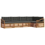 vidaXL Ensemble de canapés d'extérieur 5 pc Naturel et Anthracite