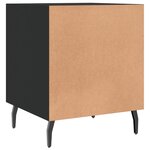 vidaXL Table de chevet noir 40x40x50 cm bois d’ingénierie