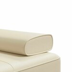 vidaXL Canapé-lit en forme de L crème 255x140x70 cm similicuir