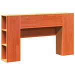 vidaXL Tête de lit avec rangement cire marron 140cm bois massif de pin
