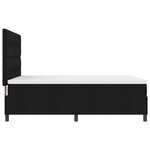 vidaXL Lit avec sommier avec matelas & LED noir 140x200 cm en tissu