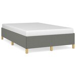 vidaXL Cadre de lit sans matelas gris foncé 120x190 cm tissu
