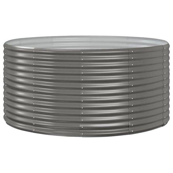 vidaXL Lit surélevé de jardin Gris 140x140x68cm Acier galvanisé