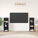 vidaXL Ensemble meuble TV 2 Pièces Chêne noir 107 x 35 x 37 cm