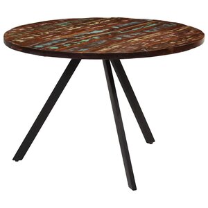 vidaXL Table à manger 110x75 cm Bois massif de récupération