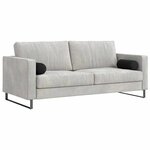 vidaXL Coussins d'accent 2 Pièces Noir Ø 15 x 40 cm tissu