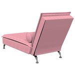 vidaXL Chaise longue de massage avec traversin rose velours