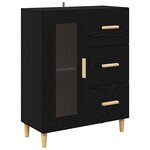 vidaXL Buffet Chêne noir 69 5 x 34 x 90 cm Bois d'ingénierie