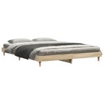 vidaXL Cadre de lit sans matelas chêne sonoma 135x190 cm