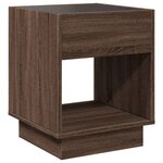vidaXL Table basse avec LED infini chêne marron 40x40x50 cm