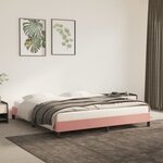 vidaXL Cadre de lit Rose 180x200 cm Velours