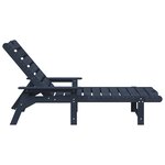 vidaXL Chaise longue bleu marine 53x162x98.5 cm HDPE