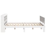 vidaXL Cadre de lit avec tête de lit sans matelas blanc 120x190 cm