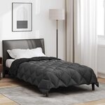 vidaXL Duvet d'hiver Noir et anthracite 200 x 155 cm Microfibre
