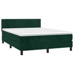 vidaXL Sommier à lattes de lit avec matelas LED Vert foncé 140x200 cm