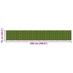 vidaXL Écran de balcon avec feuilles Vert et jaune 500 x 75 cm