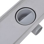 vidaXL Drain de douche linéaire 2 pc 830 x 140 mm Acier inoxydable