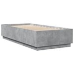 vidaXL Cadre de lit sans matelas gris béton 90x200 cm