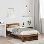 vidaXL Cadre de lit Bois ancien 75 x 190 cm Bois d'ingénierie