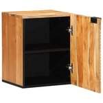 vidaXL Cabinet suspendu de salle de bain Marron Bois d'acacia massif