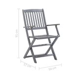 vidaXL Chaises pliables d'extérieur lot de 4 Bois d'acacia solide