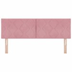 vidaXL Tête de lit Montage mural Géométrique Rose 160 cm Velours
