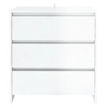 vidaXL Buffet Blanc brillant 70x41x75 cm Bois d'ingénierie