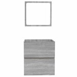 vidaXL Armoire de bain et miroir Sonoma gris Bois d'ingénierie